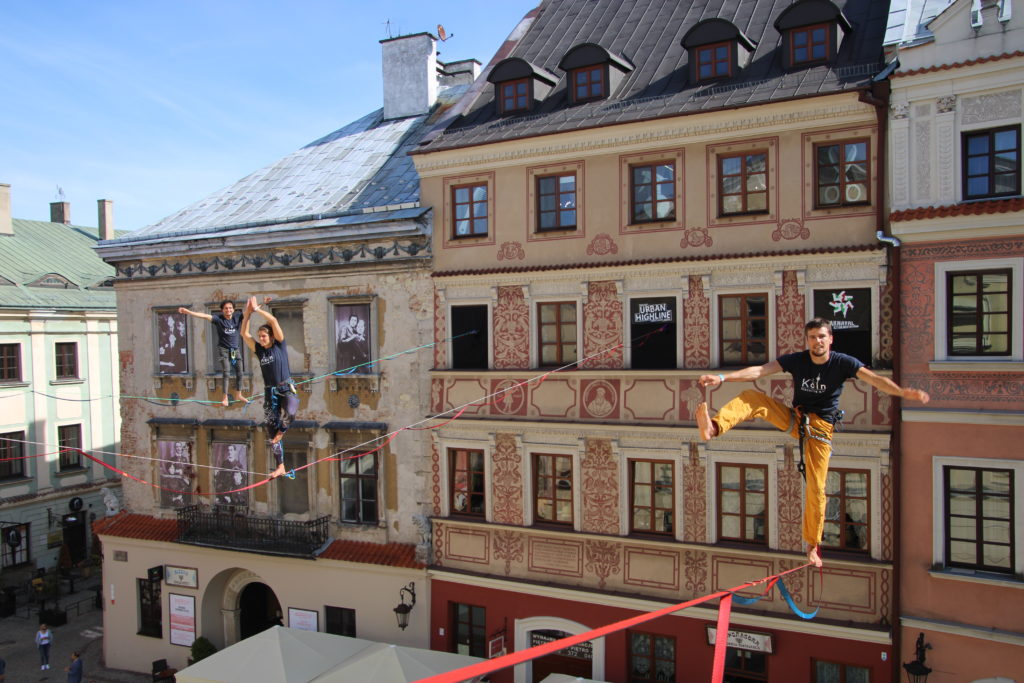 Drei Kölner Highliner in Lublin